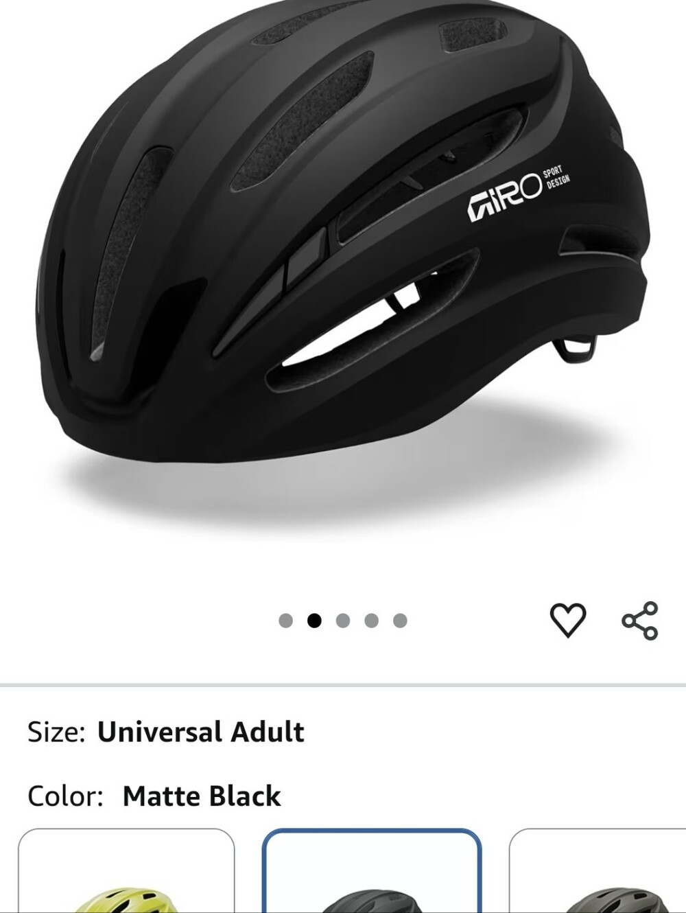 GIRO ISODE MIPS 11 Matte Black Cycling Helmet